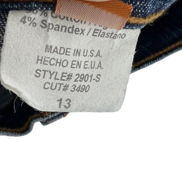 90s Hammer USA Bootcut Denim Jeans Embellished Back Pockets Size Junior 13 - Picture 12 of 13